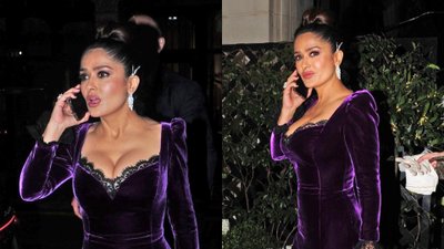 Bardzo seksowna Salma Hayek z mężem multimiliarderem u boku