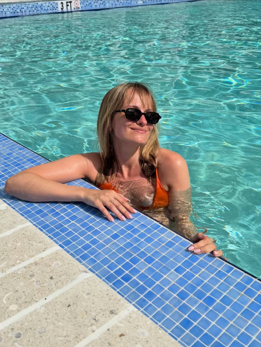 Adrianna Biedrzyńska z córką na wakacjach