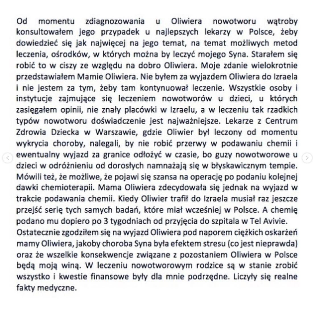 Jakub Rzeźniczak wydał oświadczenie