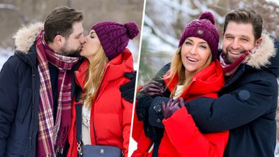 O mały włos, a nie zostałaby mamą. Gwiazda „Rancza” na zimowym spacerze z młodszym mężem