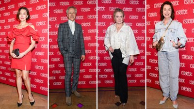 Premiera spektaklu. Anna Popek w czerwieni, dawno niewidziana Joanna Brodzik, Daria Widawska…