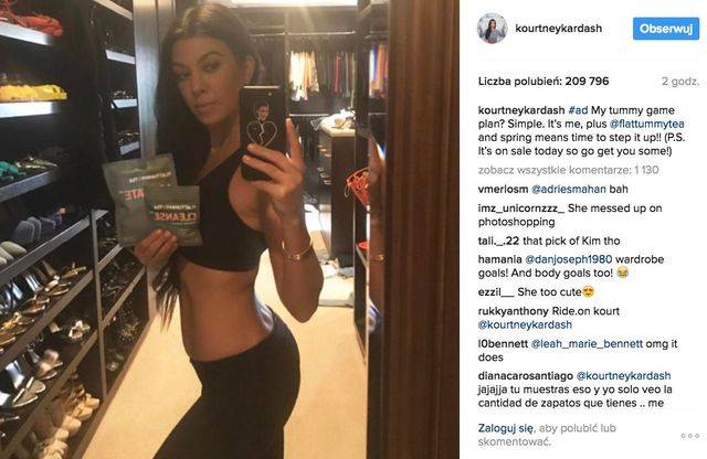 BURZA na Instagramie Kourtney Kardashian!