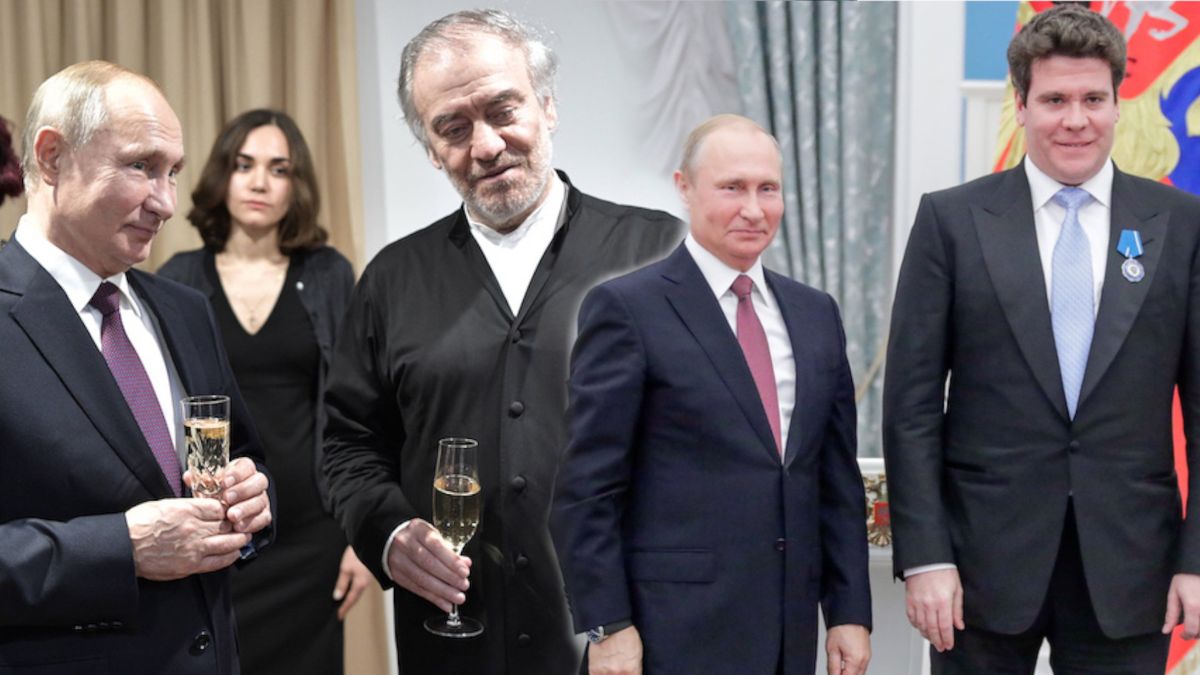 Dyrygent Valery Gergiev i pianista Denis Matsuev