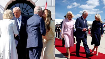 Król Karol III i królowa Kamila zawitali do Trumpów. Tak prezentowały się Pierwsze Damy