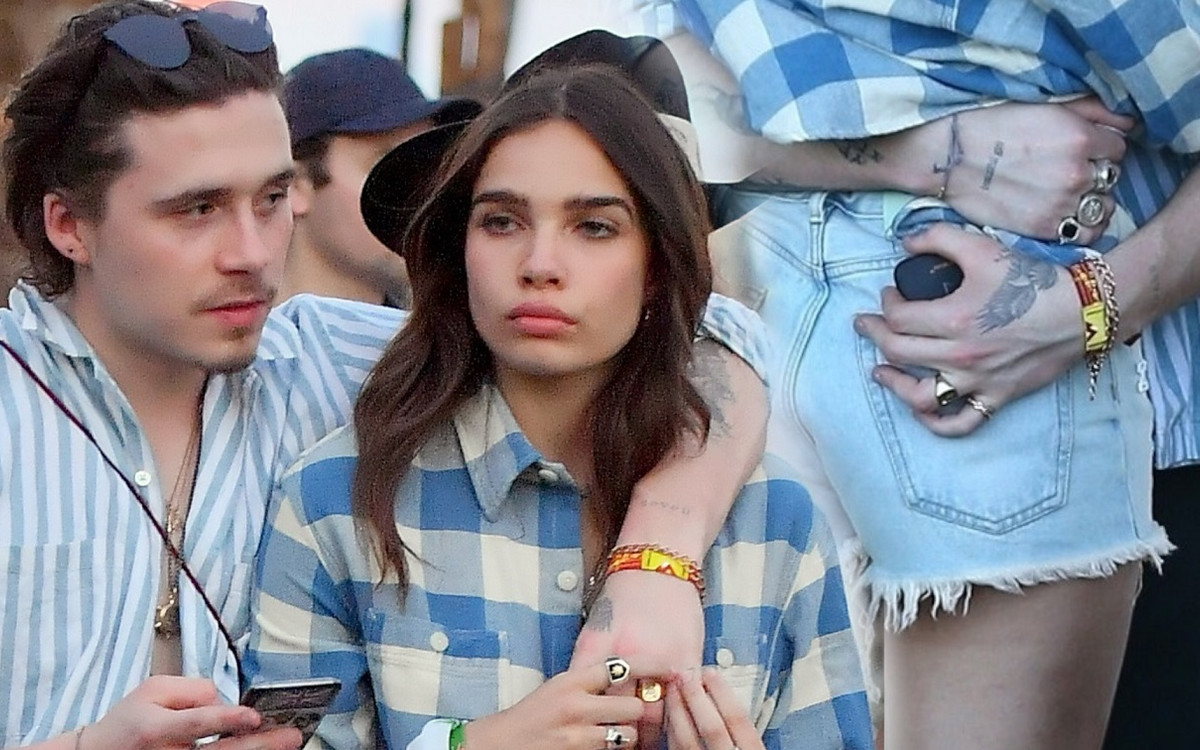 Bracia Beckham na Coachella 2019. Czułe uściski i pocałunki Brooklyna z dziewczyną (ZDJĘCIA)