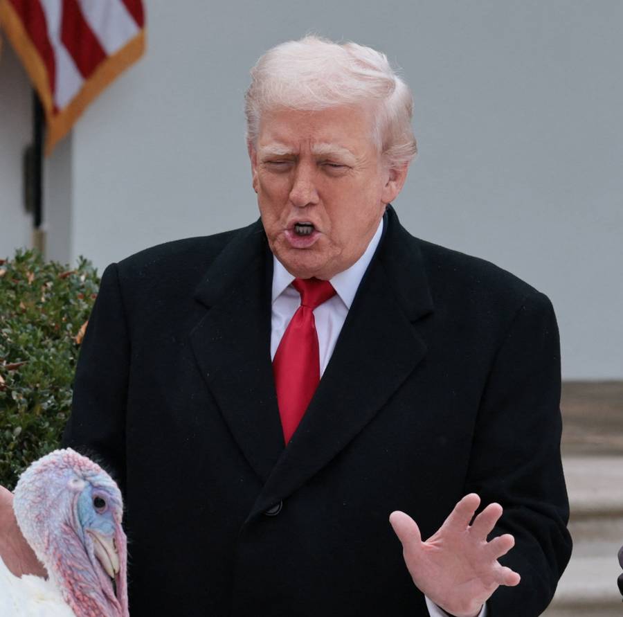 Melania Trump i Donald Trump w Święto Dziękczynienia