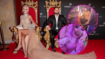 Izabela Macudzińska z PRZYTUPEM świętuje 40. urodziny! Wielki tort, maski i mężczyźni TOPLESS! (FOTO)