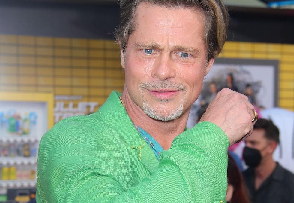 Westwood, CA - Celebrities attend the Los Angeles premiere of Columbia Pictures' "Bullet Train" at Regency Village Theatre in Los Angeles, California. BACKGRID USA 1 AUGUST 2022,Image: 711370385, License: Rights-managed, Restrictions: , Model Release: no, Pictured: Brad Pitt, Credit line: Juan Rico / BACKGRID / Backgrid USA / Forum