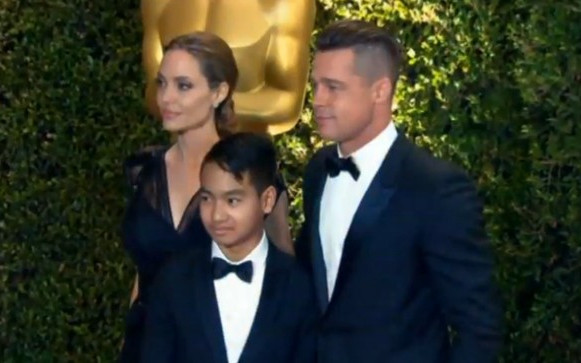 Angelina Jolie i Brad Pitt z synem Maddoxem