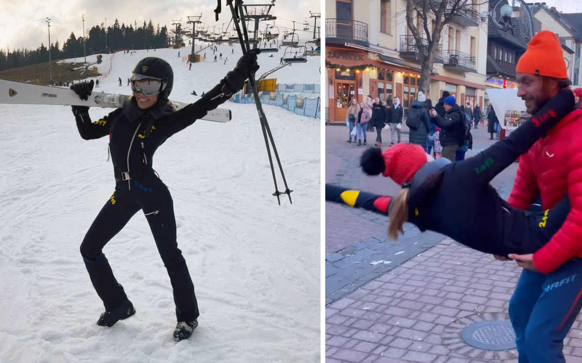 Doda tańcuje na Krupówkach z Dariuszem Pachutem i szusuje na nartach z jego dziećmi (ZDJĘCIA)