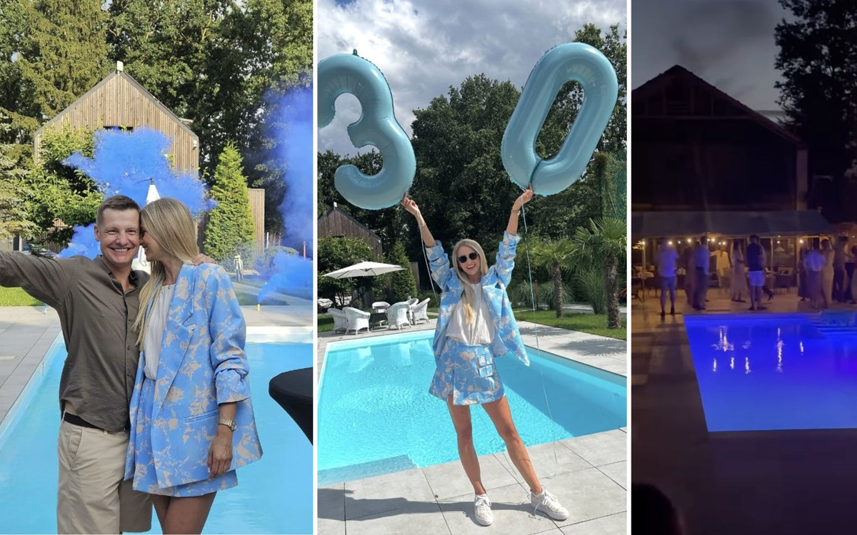 Rafał Mroczek z przytupem uczcił 30. urodziny swojej żony! Impreza nad basenem, fajerwerki i tłumy gości (FOTO)