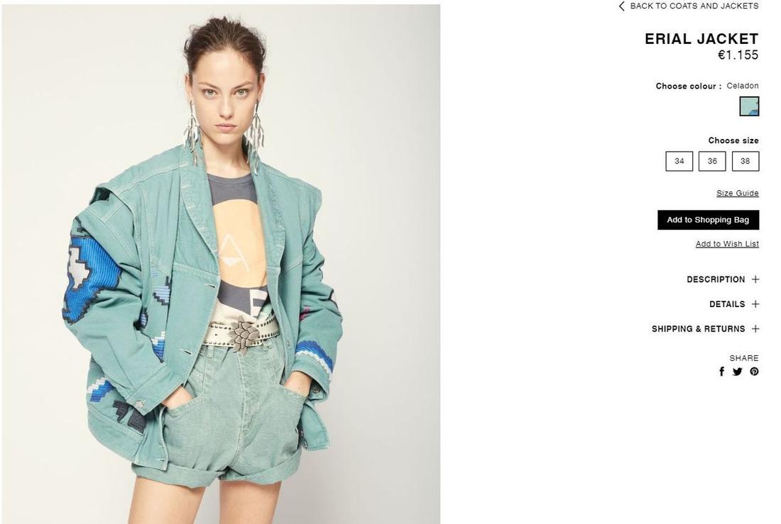 Isabel Marant, haftowana dżinsowa kurtka za 1.155 euro