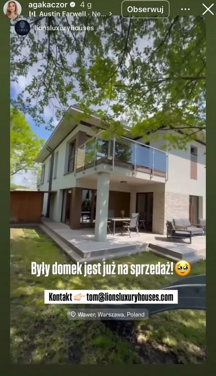 Dom Kaczorowskiej i Peli na sprzedaż, fot. Instagram