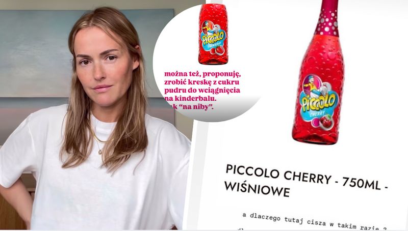 Olga Frycz uderza w producentów szampanów dla dzieci Piccolo/Instagram
