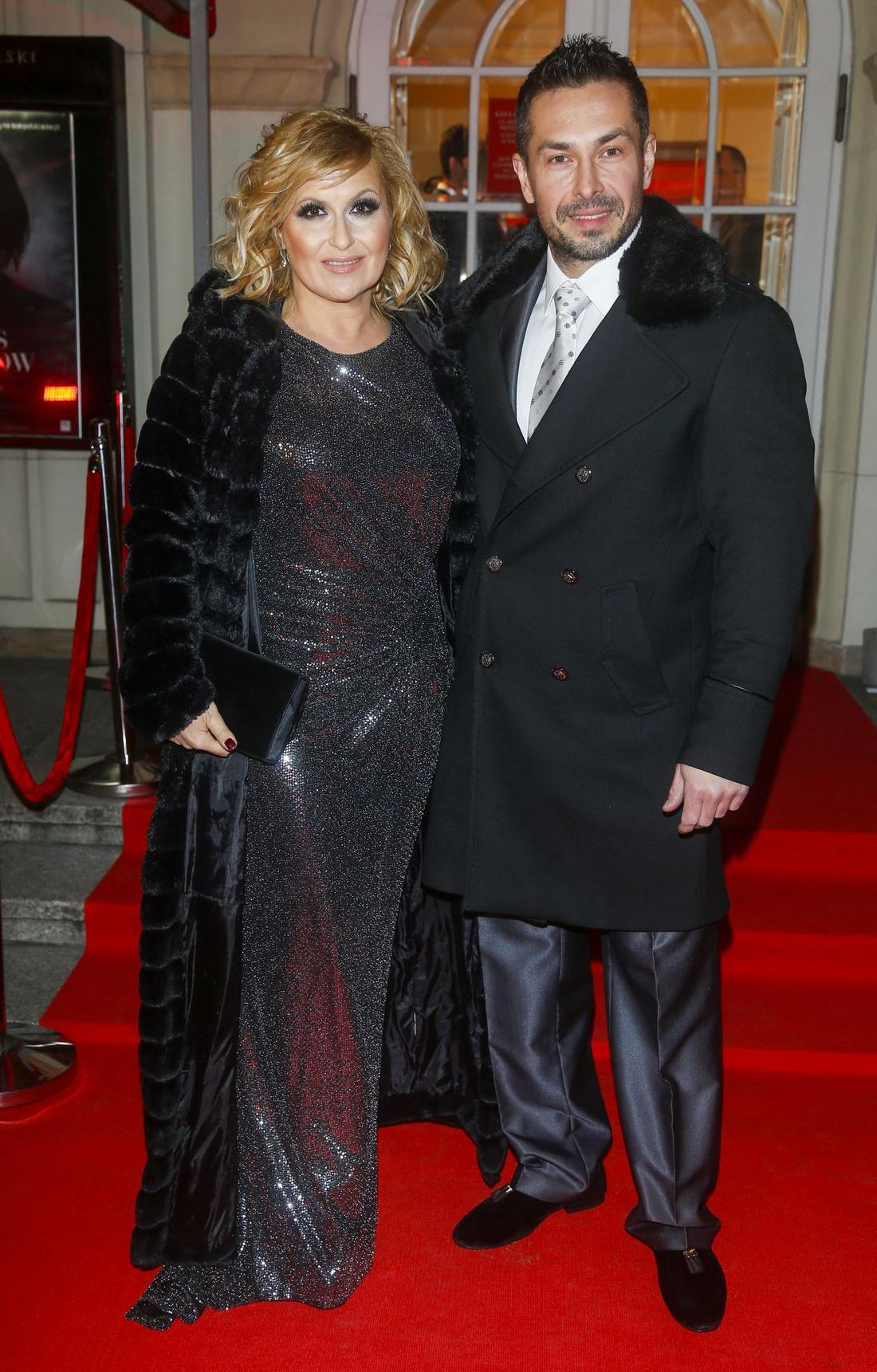 Katarzyna Skrzynecka i Marcin Łopucki na ściance