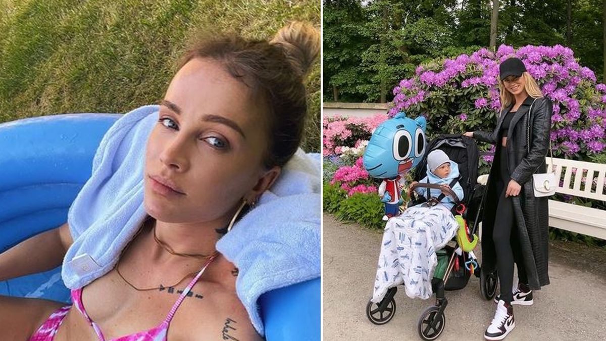 Maffashion z Bastkiem bawi się w basenie. Chłopiec stoi na nogach: "Jaki on już jest duży"