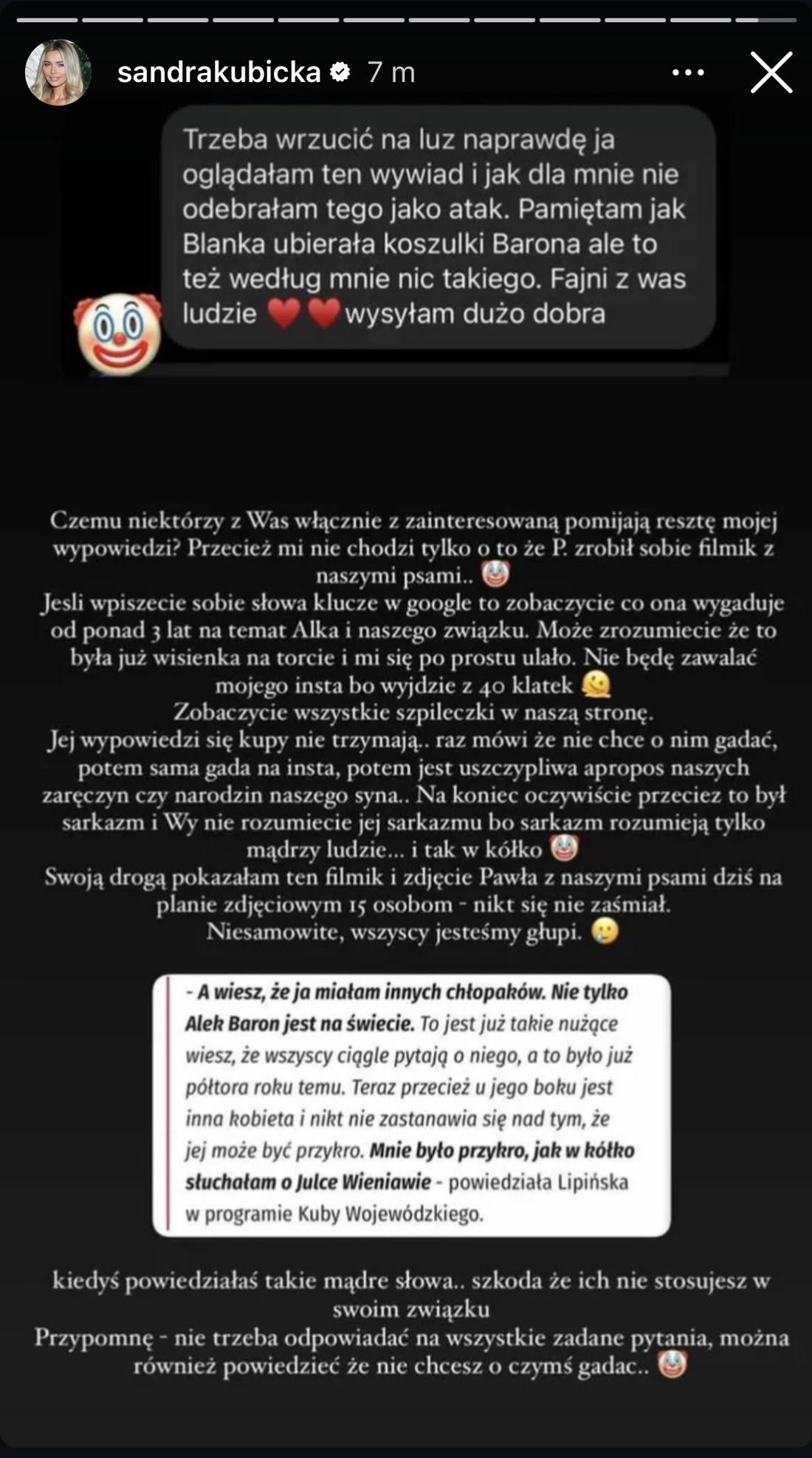 Sandra Kubicka, fot. Instagram. 