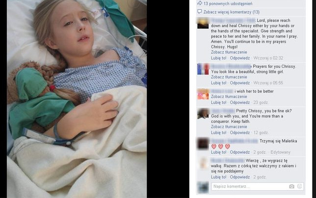 Ma 8 lat i choruje na raka piersi