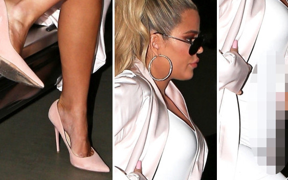 Khloe ryzykuje! Zabójcze szpilki z TAKIM brzuszkiem