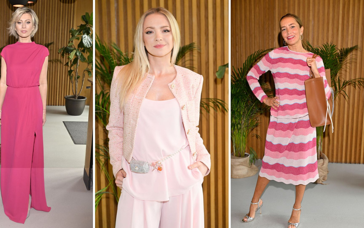 Śniadanie prasowe marki Marc Cain. Barbara Kurdej-Szatan w pudrowym różu, dawno niewidziana Kamila Baar