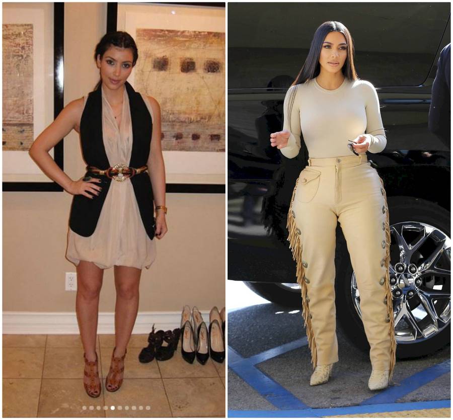 Kim Kardashian kiedyś i dziś.
