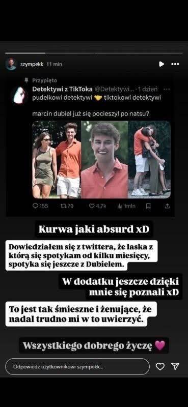 Nowa dziewczyna Marcina Dubiela to nie influencerka?! Internauci odkryli, kim jest TA brunetka
