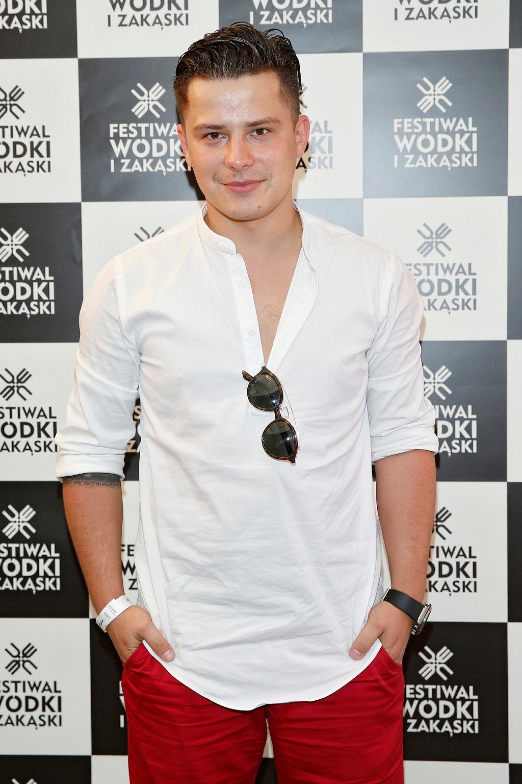 Rafał Collins na imprezie branżowej.