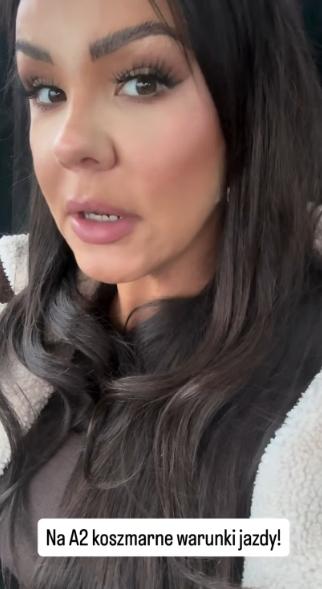 Koszmarne warunki na drodze Sylwii Bomby, fot Instagram