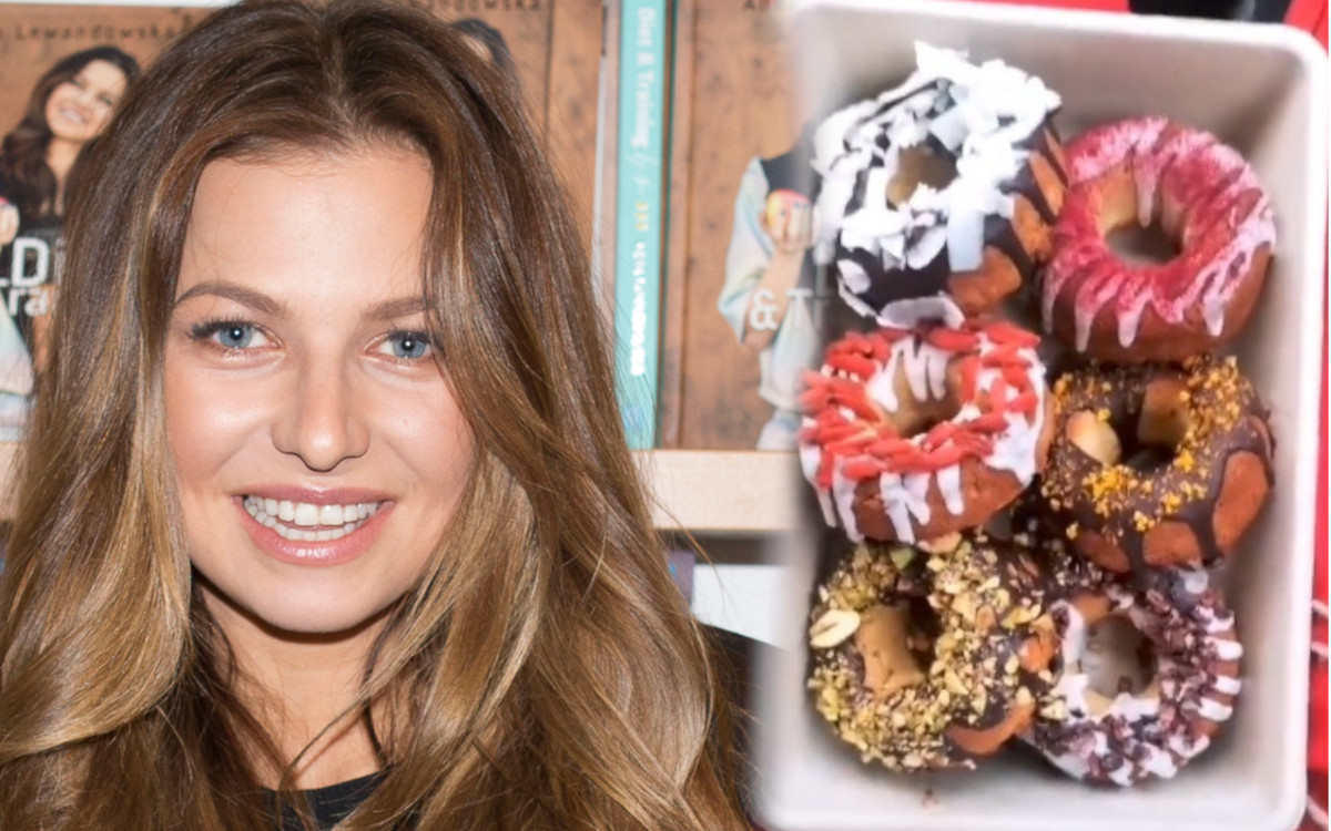 Anna Lewandowska zajada się pączkami ze swojego sklepu. W menu pączek z BURAKIEM
