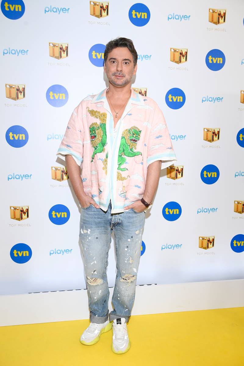 Press junket  “Top Model”. Katarzyna Sokołowska dwa tygodnie po porodzie, Joanna Krupa z córeczką Ashą