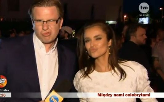 Siwiec uczy pozować na ściance, Pietrasińska: O, k**wa!