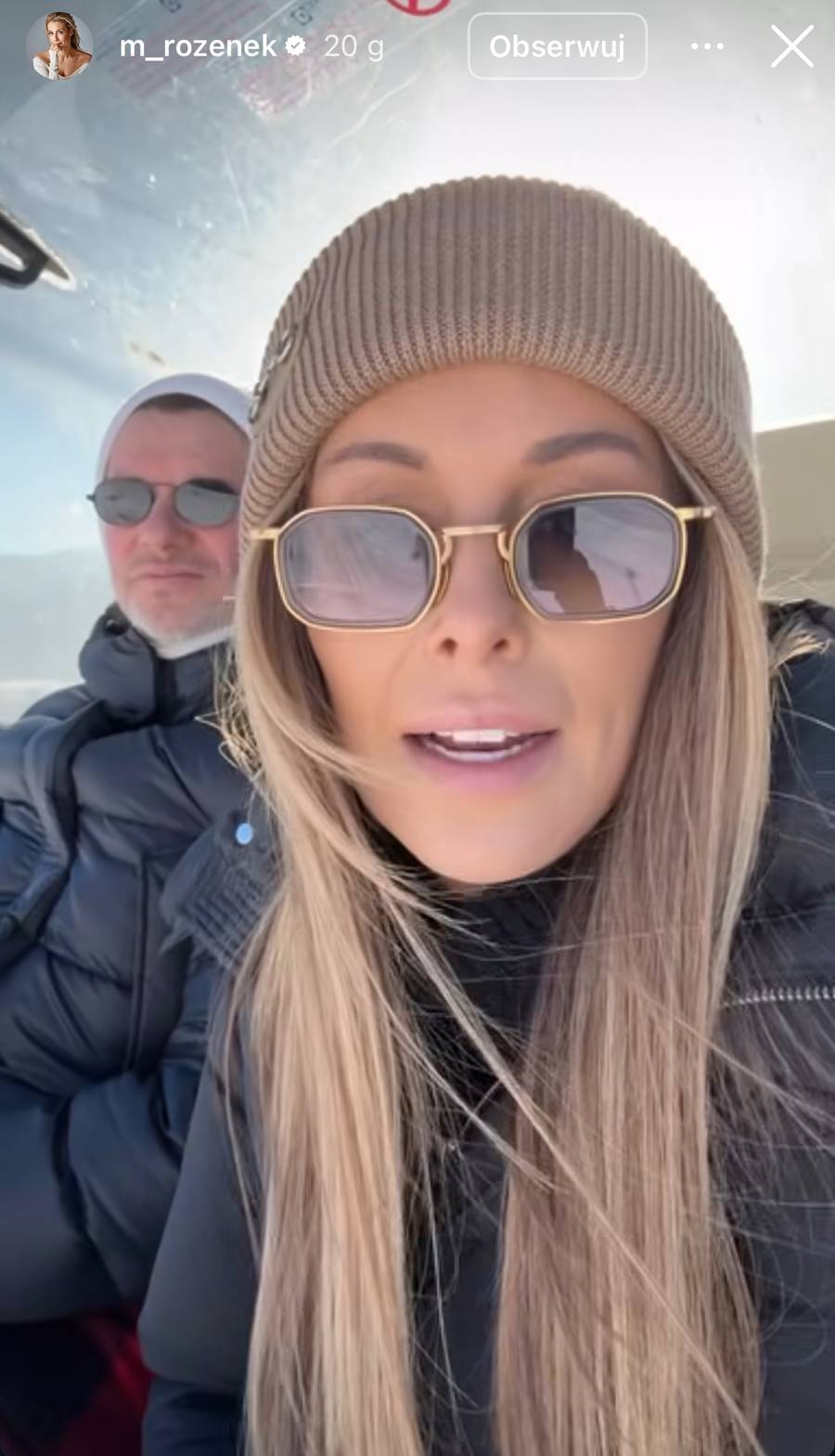 Rozenek relacjonuje górski wypad, fot. Instagram