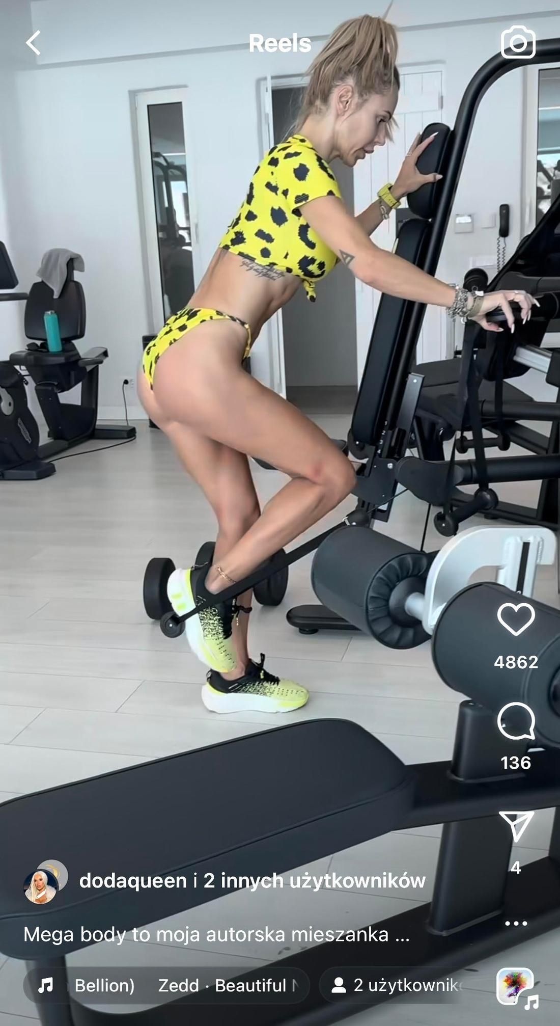 Doda podczas ćwiczeń