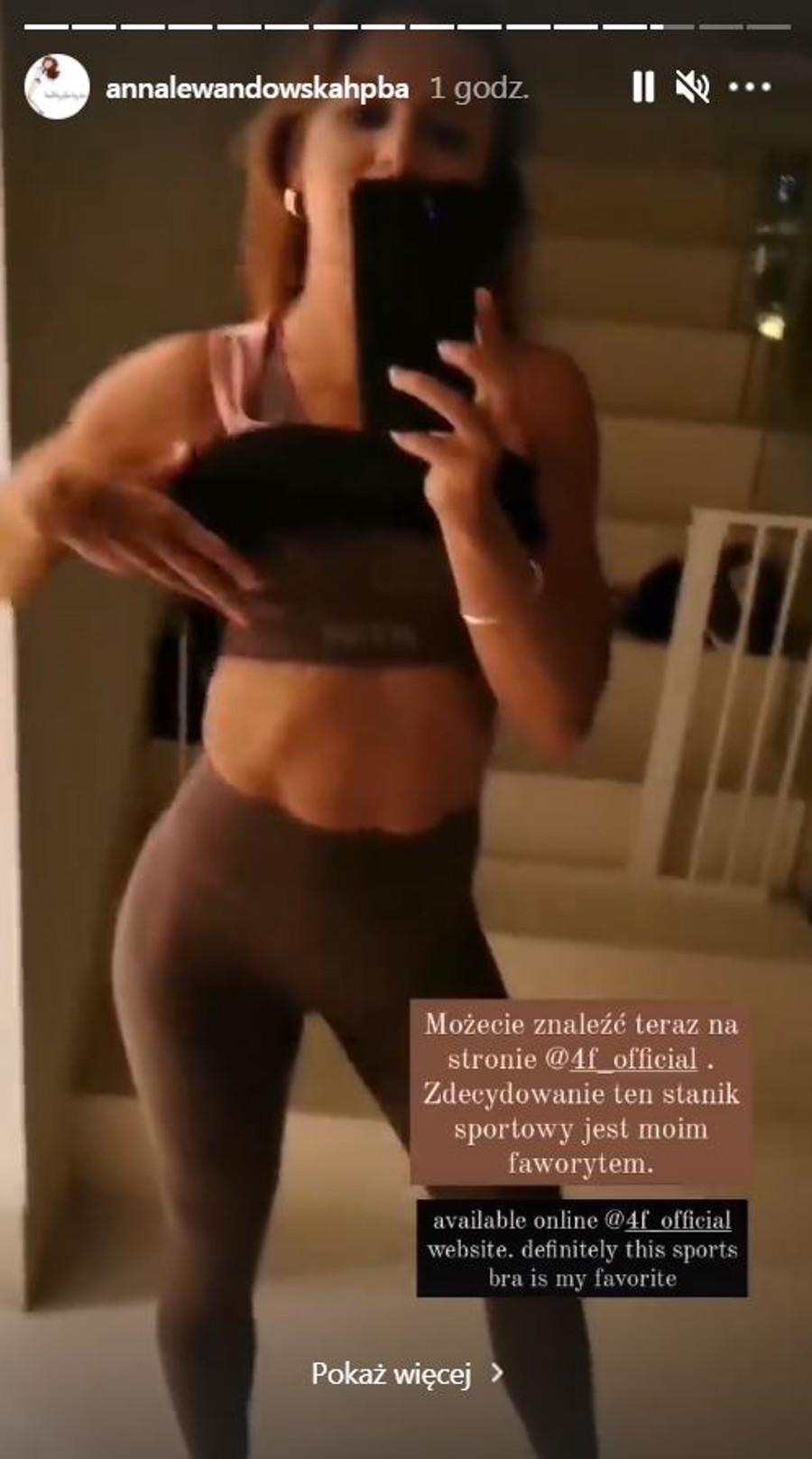 Anna Lewandowska pokazała kratę na brzuchu.