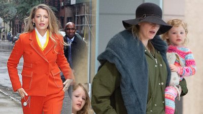 Zmęczona Blake Lively bez makijażu z marudzącymi dziećmi na lotnisku (ZDJĘCIA)