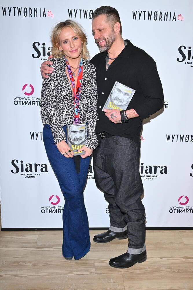 Patrycja Markowska z mężem na premierze biografii Rewińskiego, fot. KAPiF