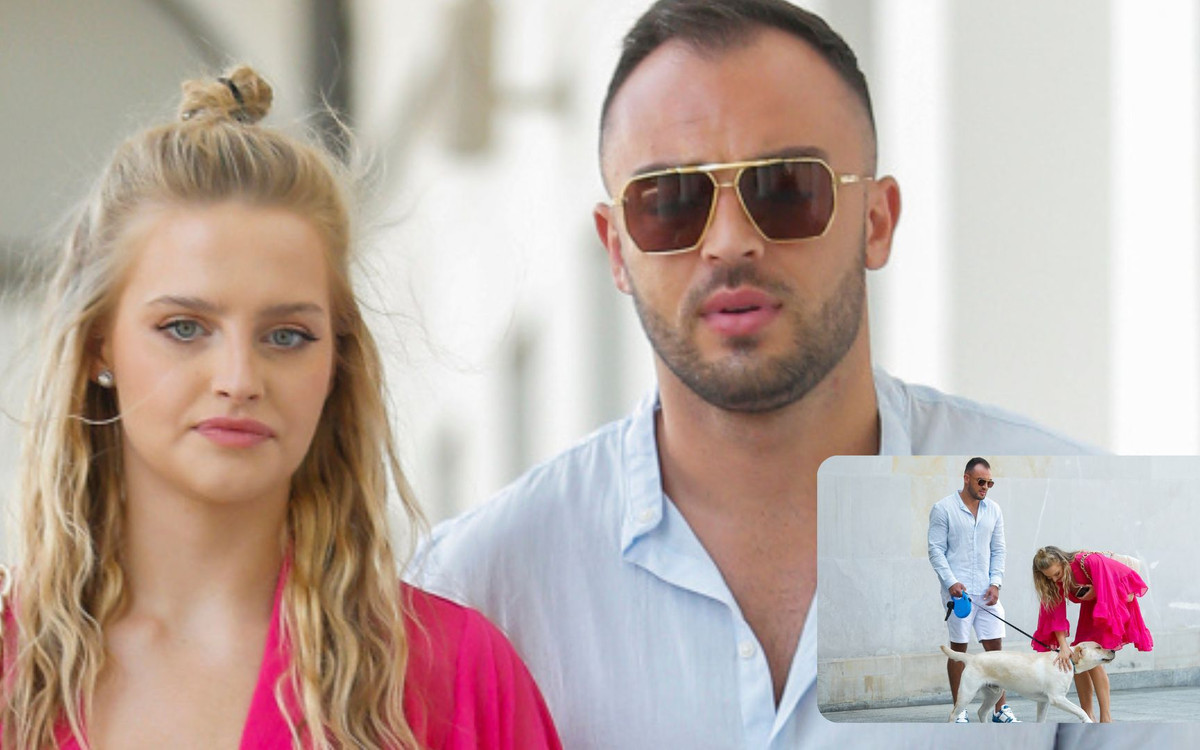 Karolina Pisarek ze świeżo upieczonym mężem spaceruje ulicami Warszawy (ZDJĘCIA)