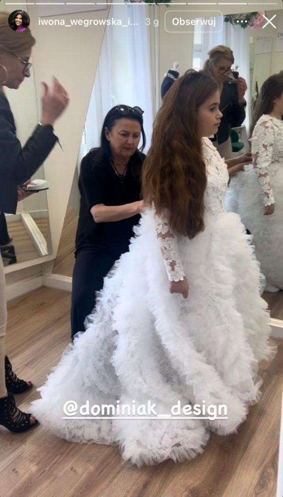 Iwona Węgrowska wspomina komunię córki, fot. Instagram