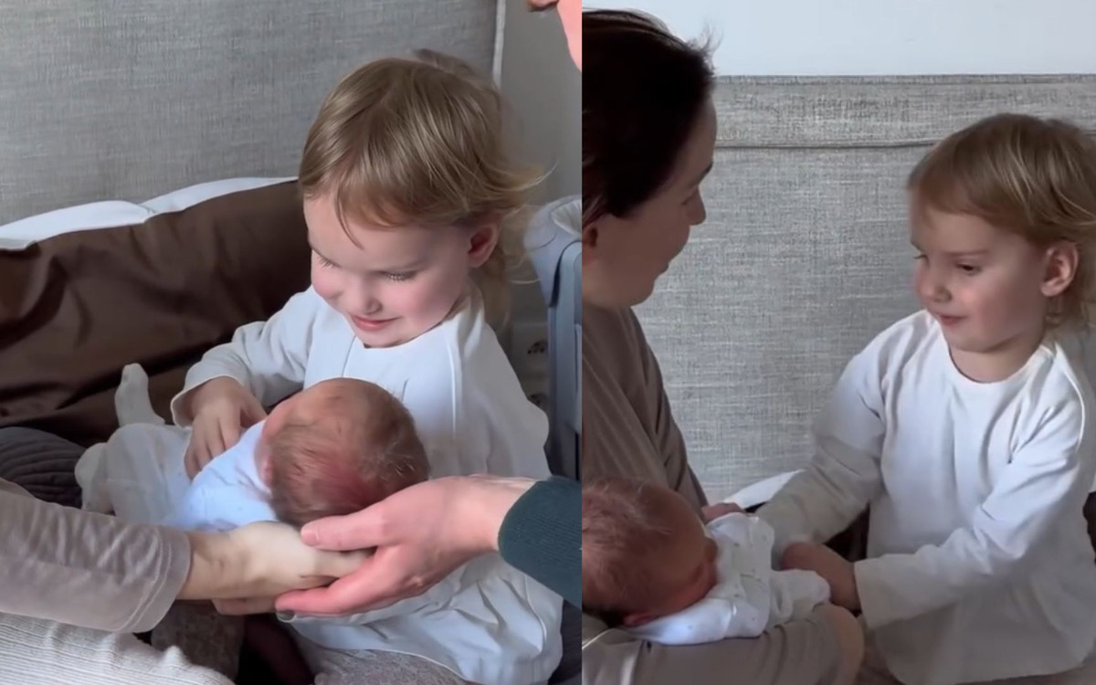 Tak wyglądało pierwsze spotkanie córeczki Lil Masti z bratem. Zamiast iPhone’a dostała TO