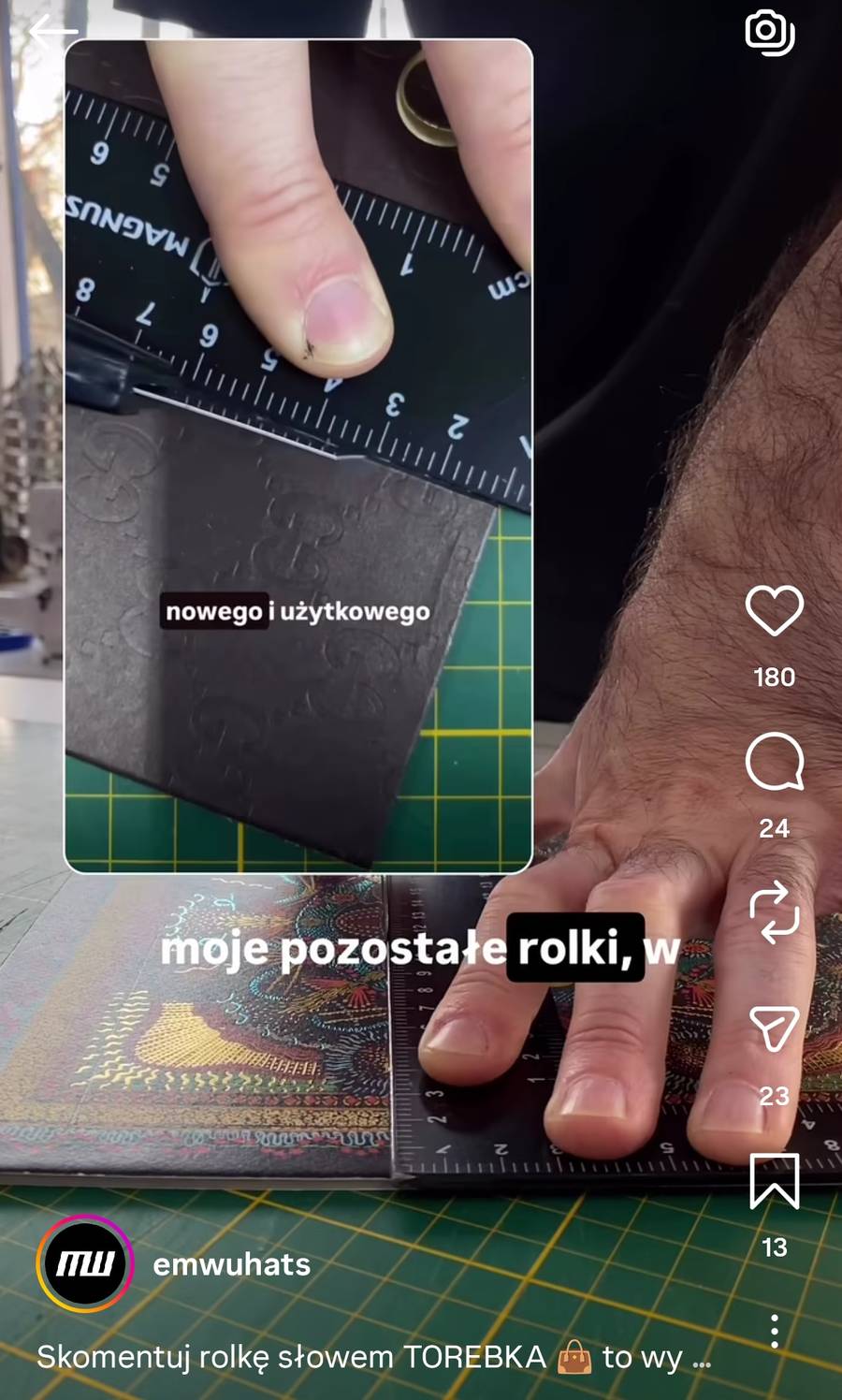 Torebki z pudełek drogi marek u Emwuhats, fot. Instagram