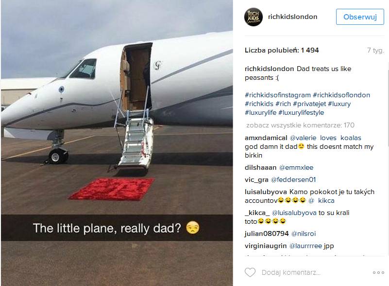 Bogate dzieciaki z Londynu chwalą się swoim przepychem