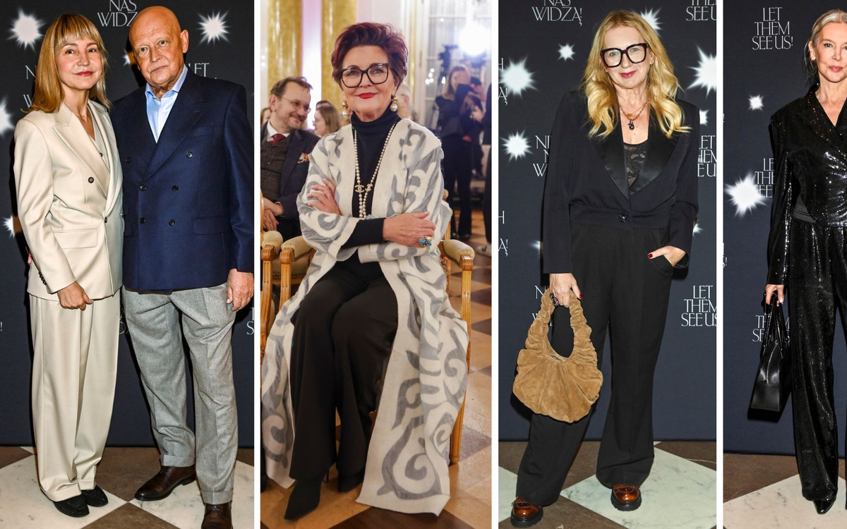 Plejada osobistości na wernisażu wystawy “Niech nas widzą!”. Jolanta Kwaśniewska, Jan Frycz z żoną