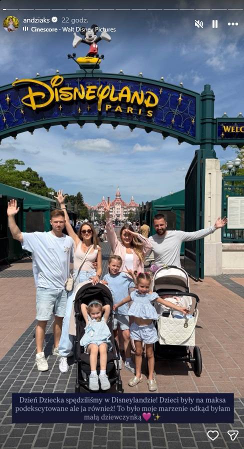 Andziaks i Luka w Disneylandzie, fot. Instagram