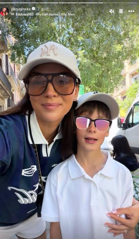 Paulina Krupińska z synem, fot. Instagram