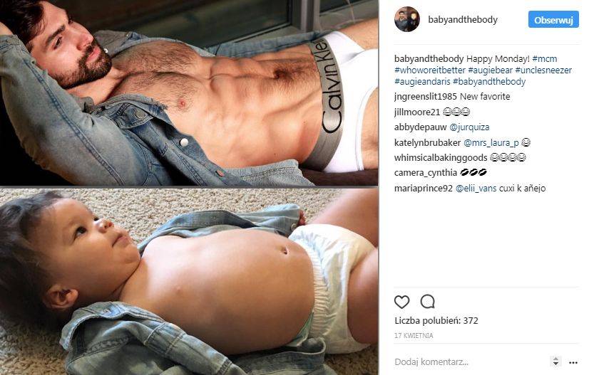 Półtoraroczny Augie pozuje jak jego wujek model (Instagram)