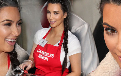 Kim Kardashian rozdaje jedzenie ubogim (FOTO)