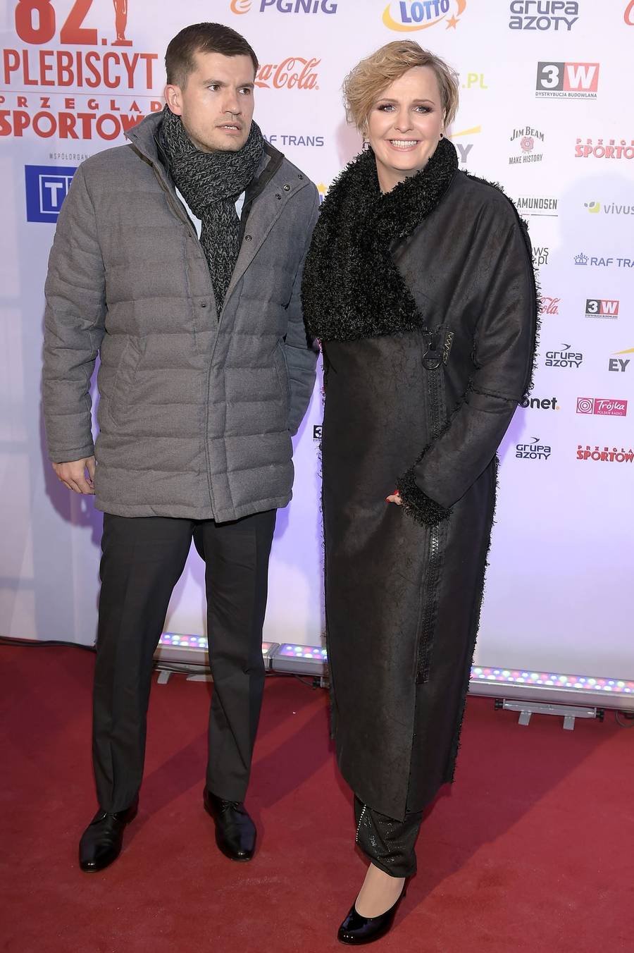 Paweł Przybyła i Otylia Jędrzejczak na ściance