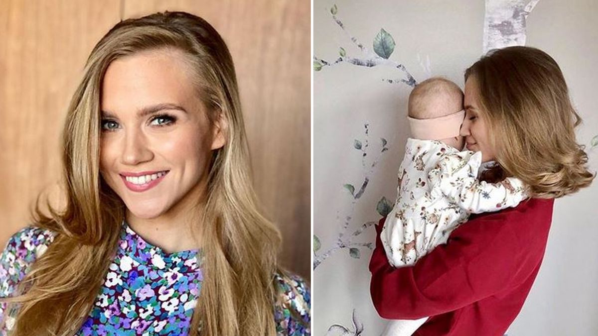 Agnieszka Kaczorowska z córką Emilią