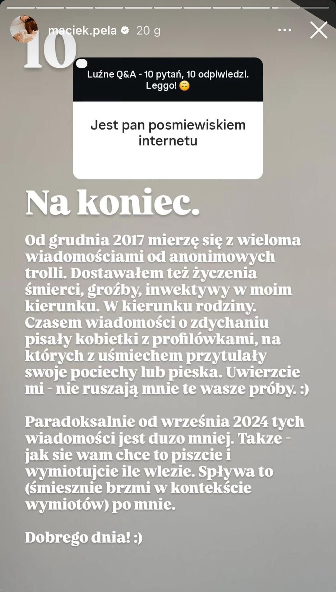 Maciej Pela, fot. Instagram. 