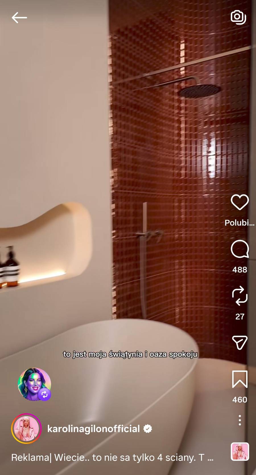 Karolina Gilon z rodziną, fot. Instagram